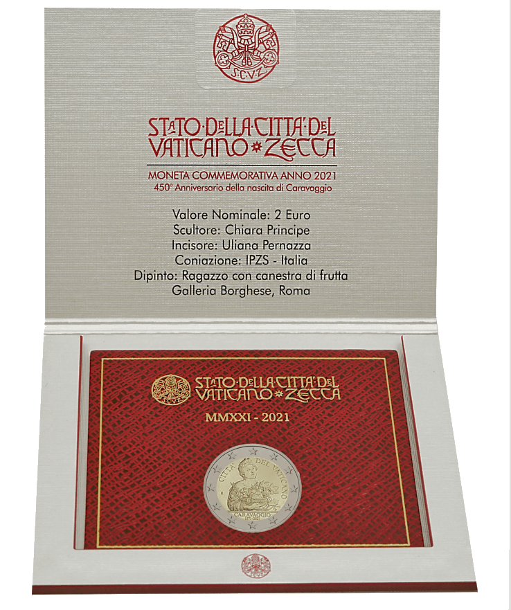 2 euro Caravaggio – Vaticaanstad – 2021