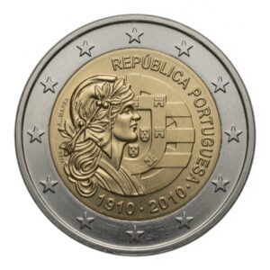 2 euros Centenaire de la République portugaise - Portugal - 2010