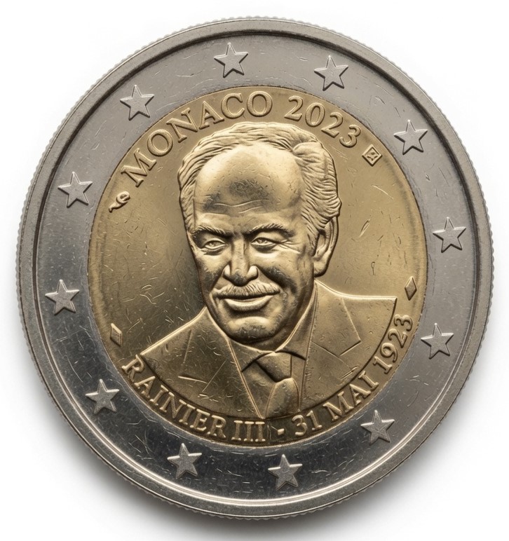 2 euros Rainier III Monaco 2023