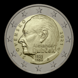 2 euros Alexander Dubcek - Slovaquie - 2021