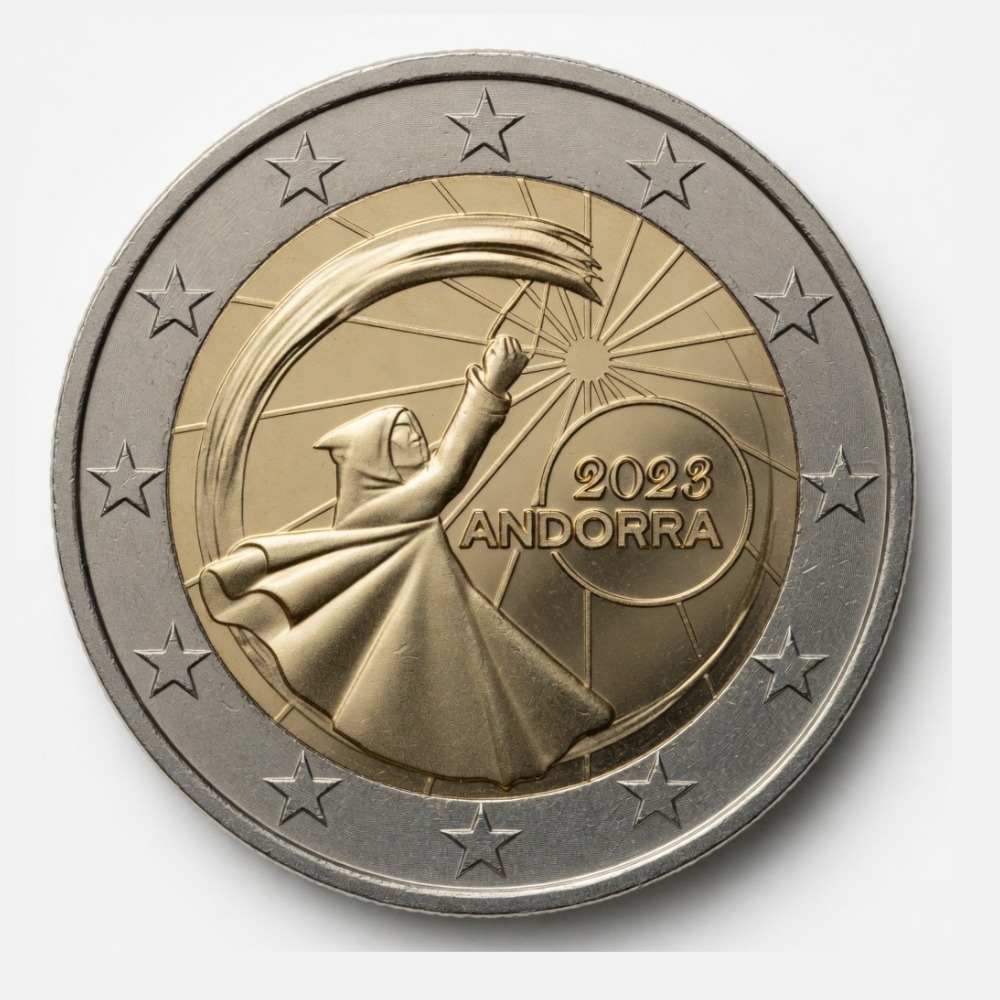 2 euros Fêtes du feu Andorre 2023