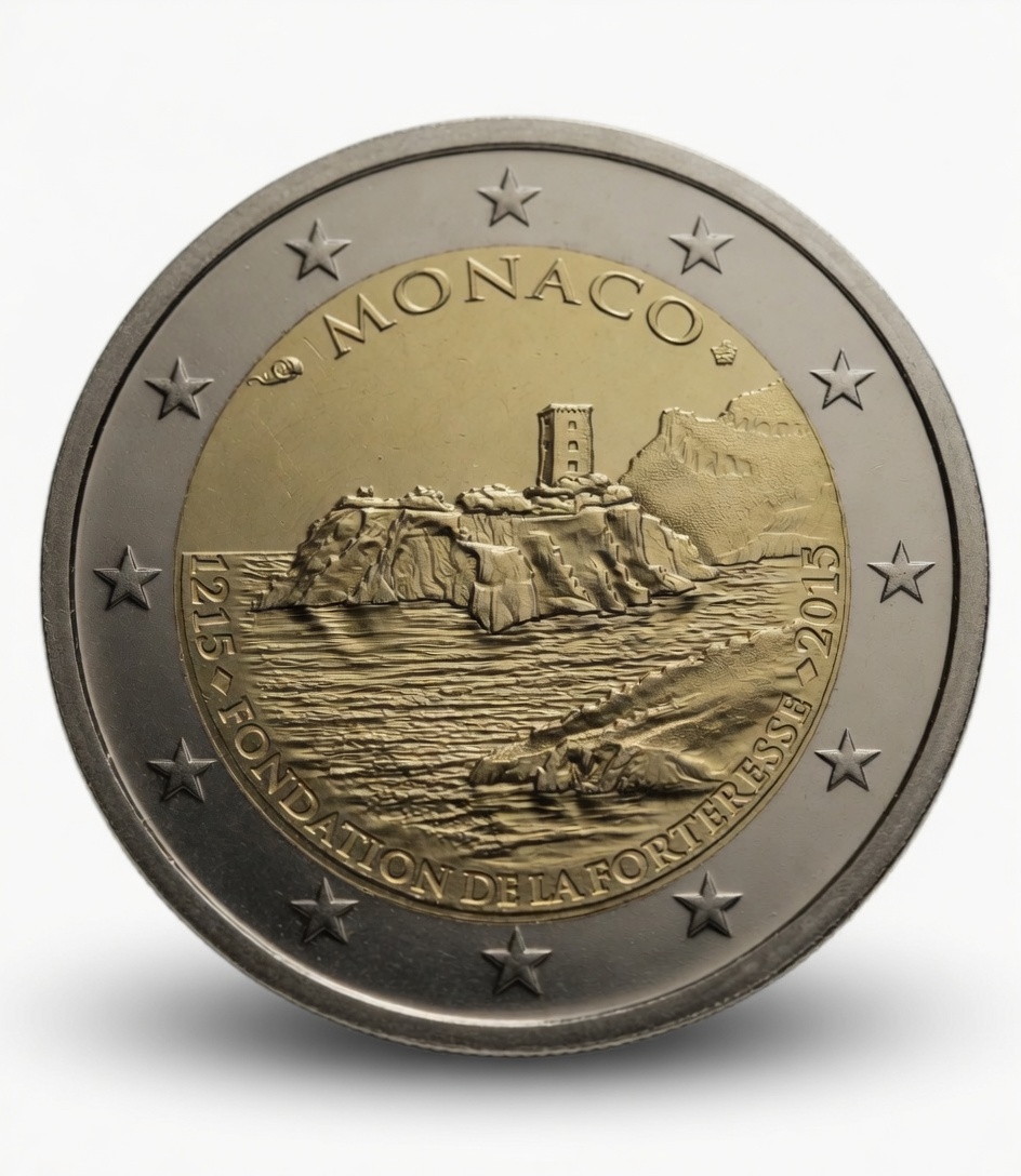 2 euros Monaco 2015 forteresse du Rocher