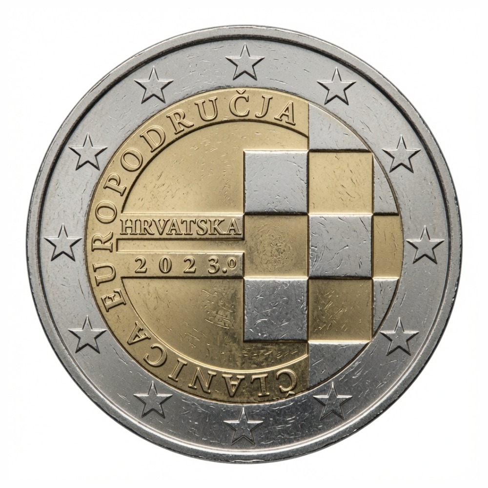2 euros Introduction euro Croatie 2023
