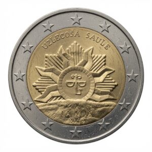 2 euros Soleil levant – symbole national - Lettonie - 2019