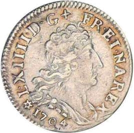 5 sols Louis XIV en argent