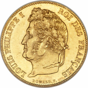 20 Francs or Louis-Philippe dernier roi des Francais