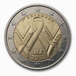 2 euros Journée mondiale de lutte contre le sida - France - 2014