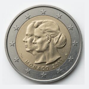 2 euros 10e anniversaire du mariage du Prince Albert II et de la Princesse Charlène – Monaco – 2021