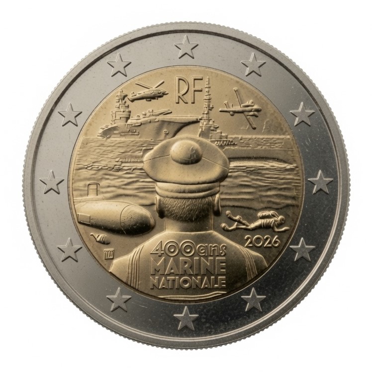 2 Euros Marine Nationale 2026 Valeur Et Tirage 2-euros-marine-nationale-2026-valeur-et-tirage