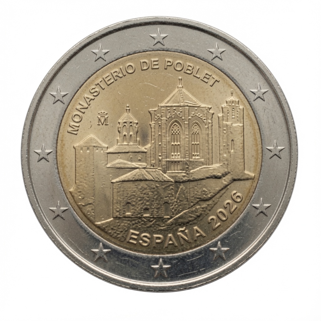 2 euro Klooster van Poblet – UNESCO-werelderfgoed – Spanje – 2026