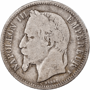 1 Franc Napoléon III en argent