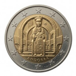 2 euros 100e anniversaire du couronnement de Notre-Dame de Meritxell – Andorre – 2021