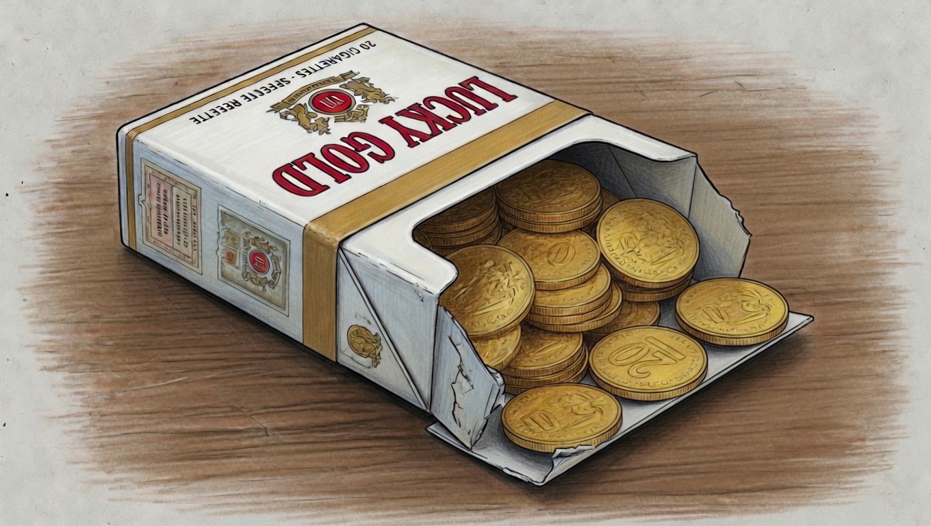 350 g d’or : la taille d’un paquet de cigarettes