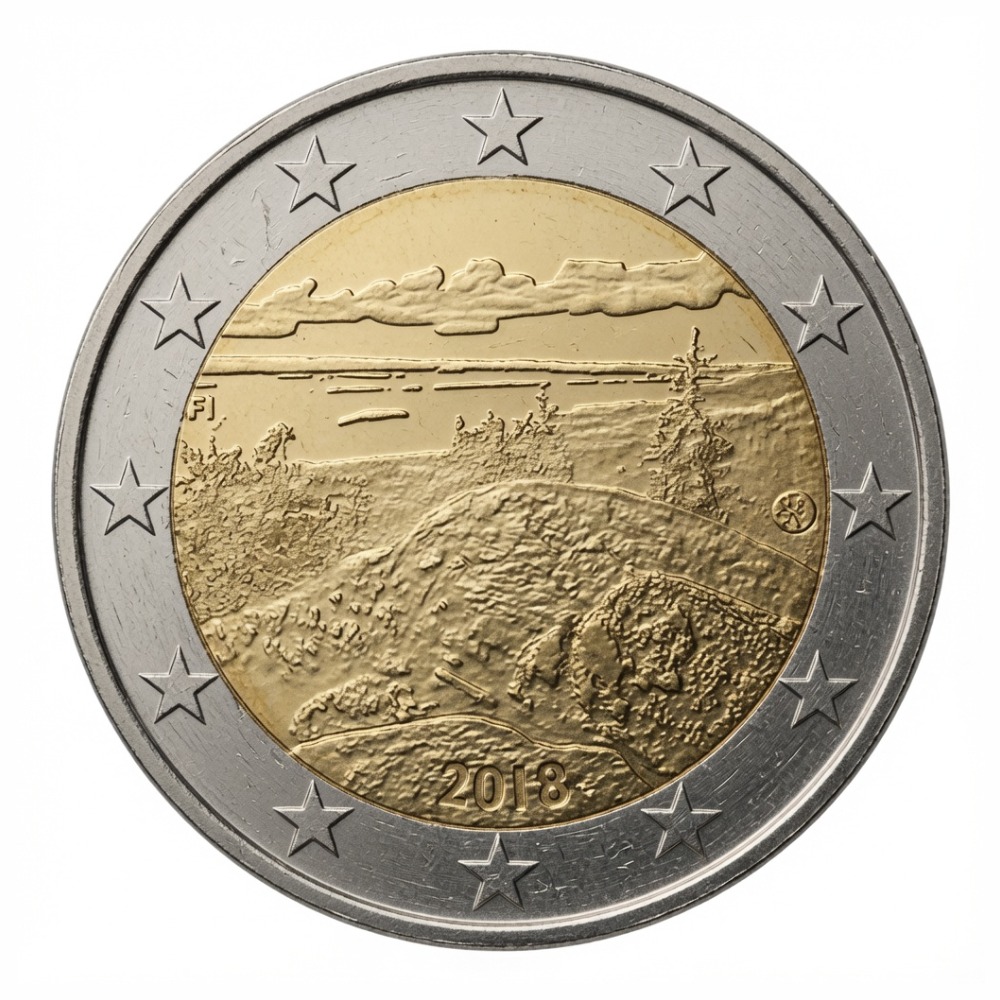 2 euros Paysage national finlandais – Parc national de Koli - Finlande - 2018