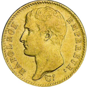 20 Francs Napoléon Ier tête nue type Gengembre