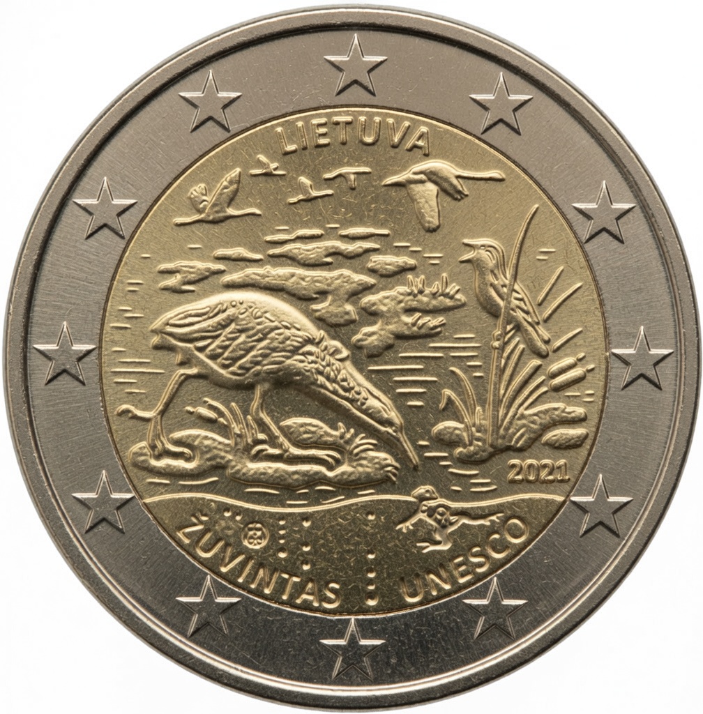 2 euros Zuvintas biosphère réserve – Lituanie – 2021