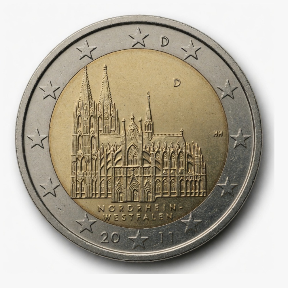 2 euros Rhénanie-du-Nord-Westphalie – cathédrale de Cologne (série des Länder) - Allemagne - 2011
