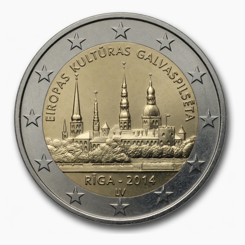 2 euros Riga, Capitale européenne de la culture - Lettonie - 2014