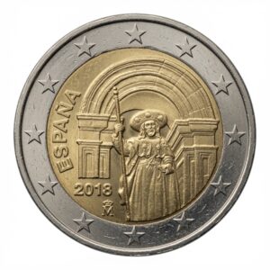 2 euros Vieille ville de Saint-Jacques-de-Compostelle &ndash; UNESCO - Espagne - 2018