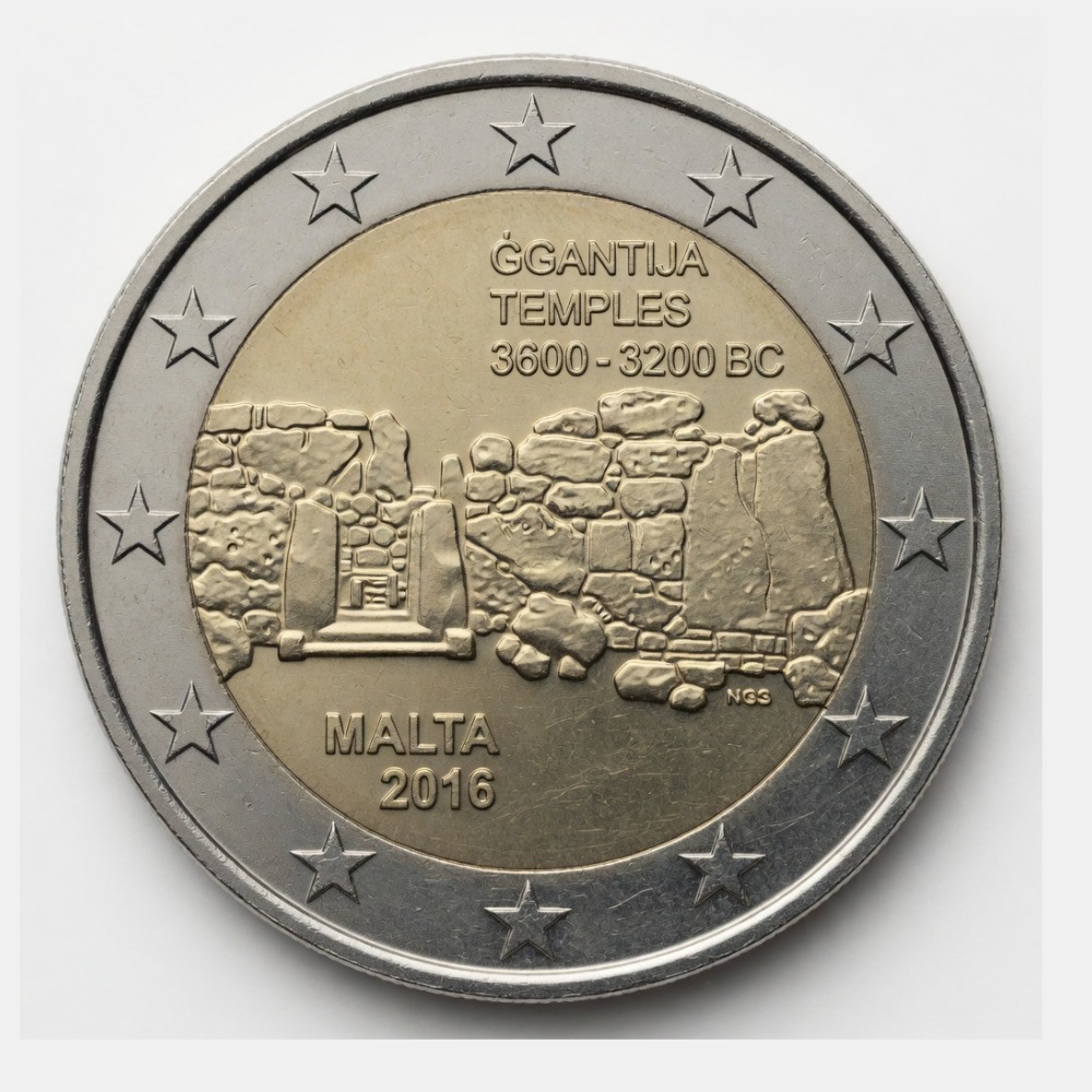 2 euro Tempels van Ġgantija - Malta - 2016