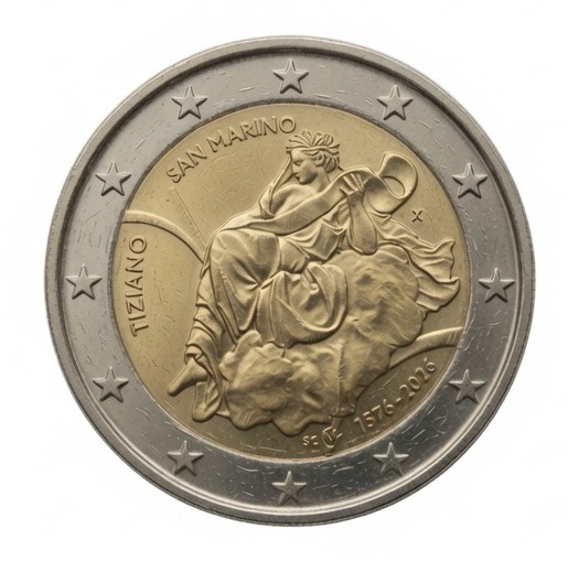 2 euro Titiaan – schilder van de Renaissance – San Marino – 2026