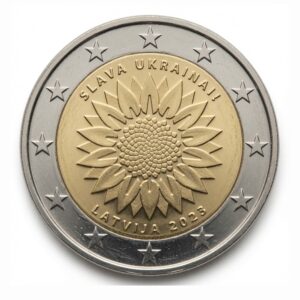 2 euros Tournesol Ukrainien - Lettonie - 2023