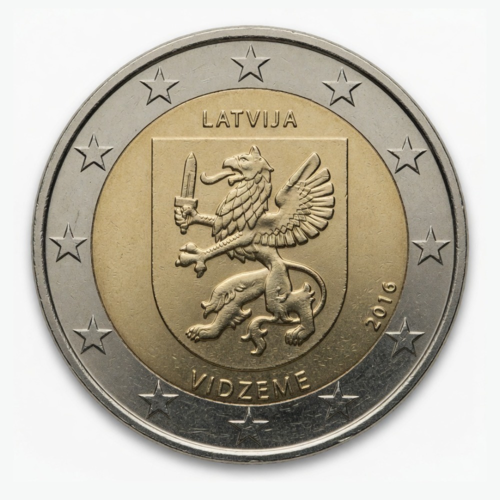 2 euros Vidzeme - Lettonie - 2016