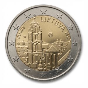 2 euros Vilnius - Lituanie - 2017
