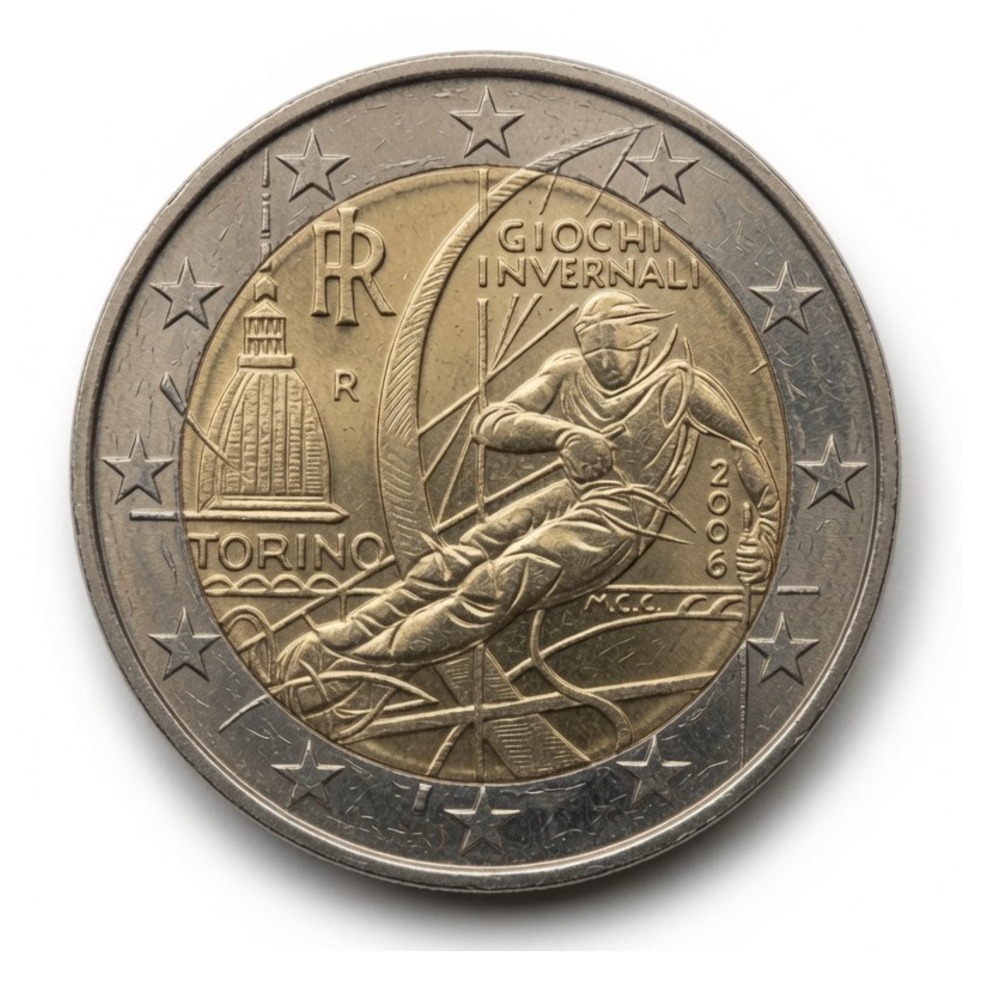 2 euros XXes Jeux olympiques d'hiver – Turin 2006 - Italie - 2006