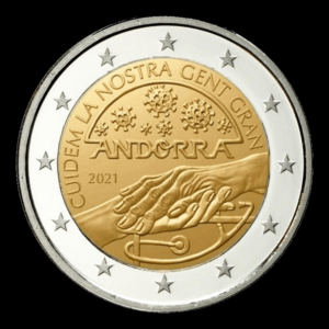 2 euros Prenons soin de nos aînés - Andorre 2021